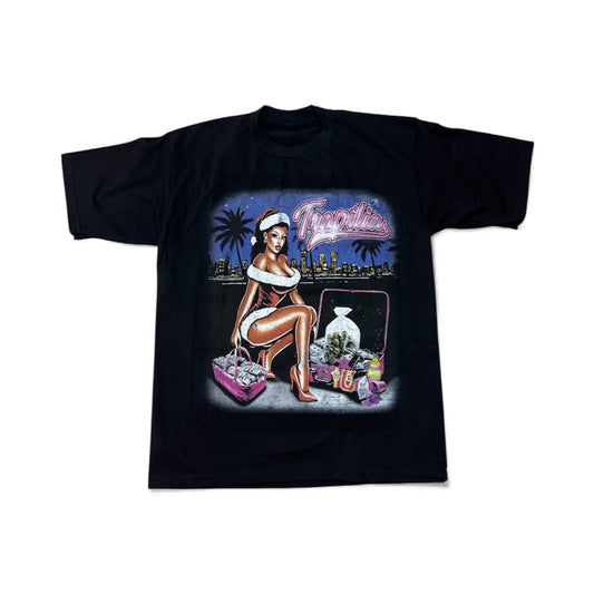 0. SANTA’S HO BLACK TEE